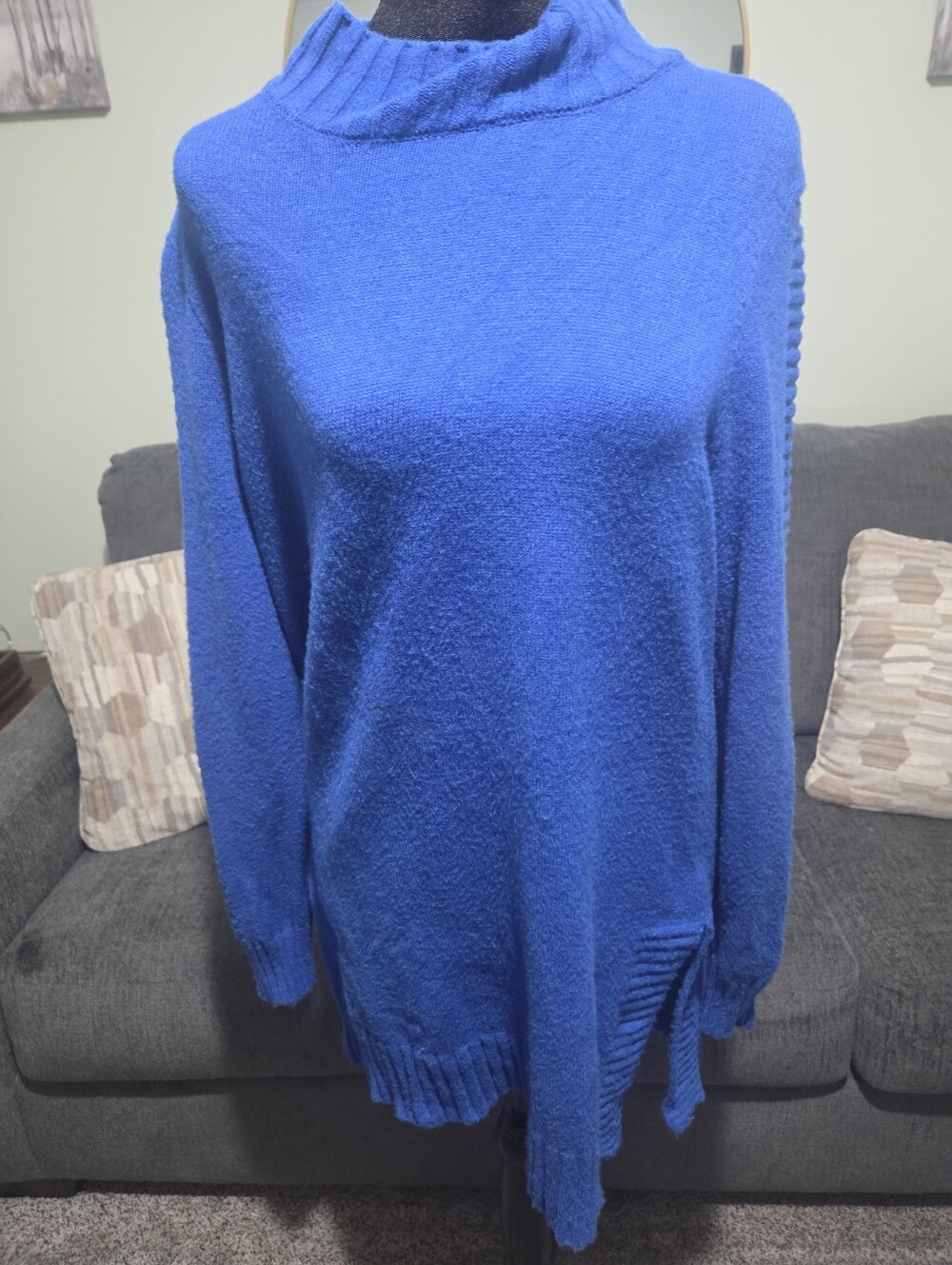 KEREN hart Royal Blue Cozy Turtleneck Sweater
